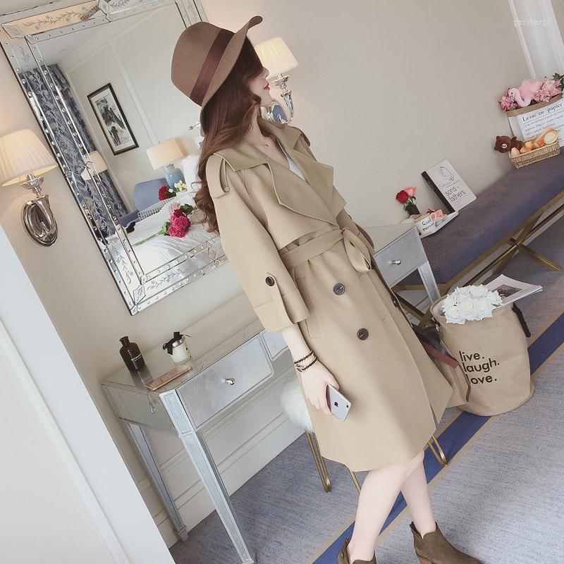 Women' Trench Coats British Style Casual Lace-up Windbreaker Women' Mid-length Loose-knee Thin Waist Coat Autumn, Khaki
Women' Trench Coats British Style Casual Lace-up Windbreaker Women' Mid-length Loose-knee Thin Waist Coat Autumn, Khaki