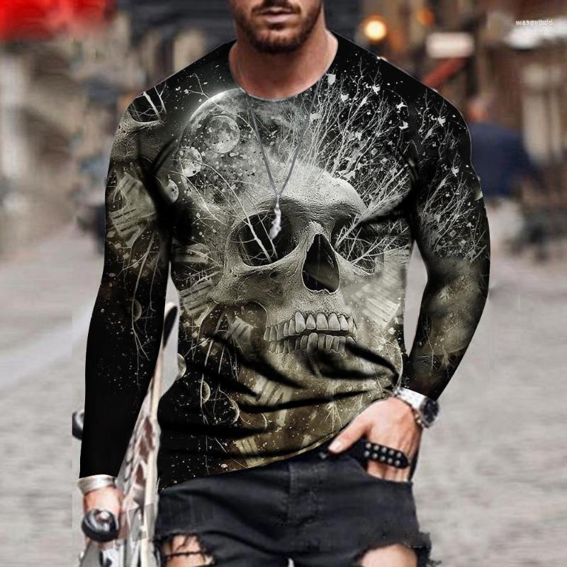 Men's T Shirts Men's T-Shirts European And American Men's Casual Sports 3D Skull Print T-shirt Street Trend Long-sleeved, Sm102-1
Men's T Shirts Men's T-Shirts European And American Men's Casual Sports 3D Skull Print T-shirt Street Trend Long-sleeved, Sm102-1