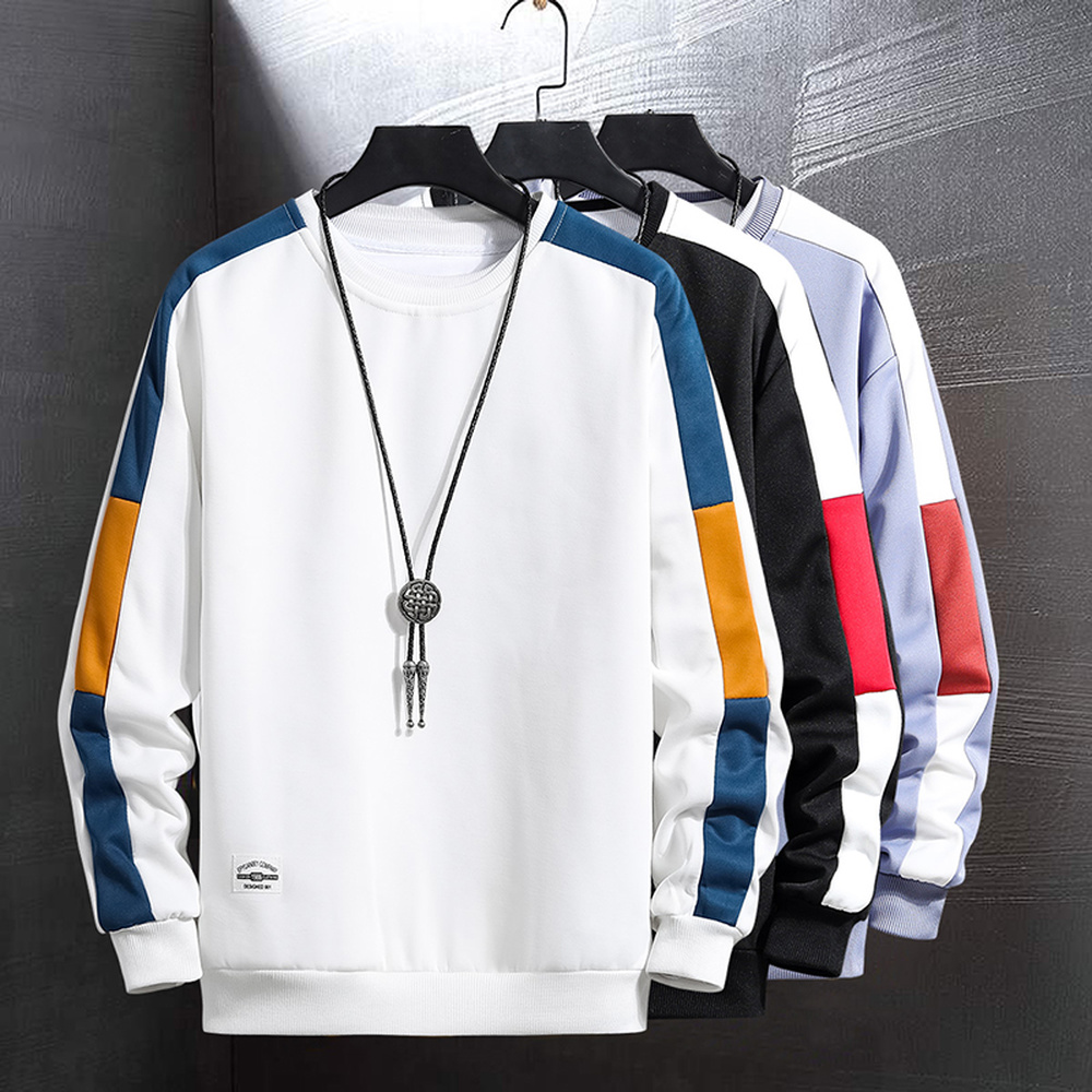 Men sweatshirt Side Sleeve Striped Men Fashion Clothing Tops Autumn Slim Fit Crewneck Shirt Pullovers Colorblock, White
Men sweatshirt Side Sleeve Striped Men Fashion Clothing Tops Autumn Slim Fit Crewneck Shirt Pullovers Colorblock, White