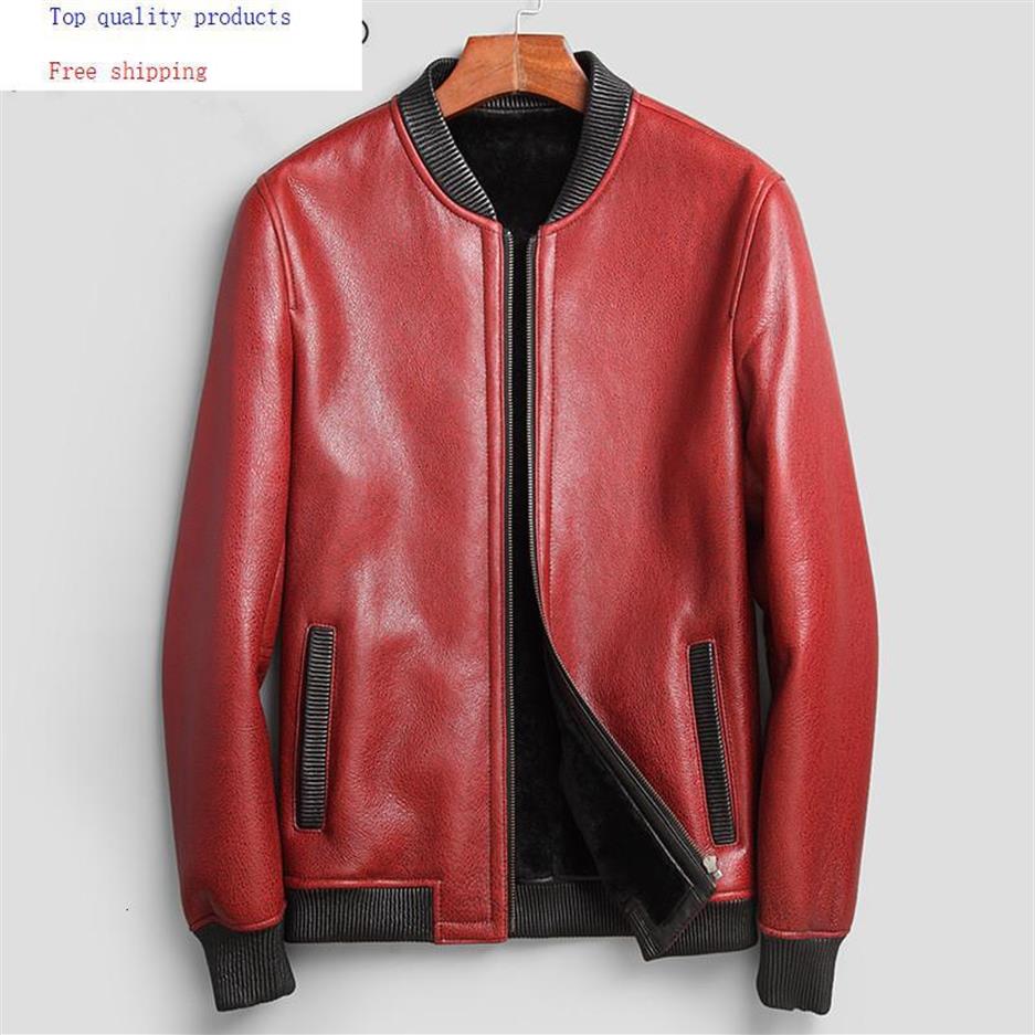 Genuine Sheepskin Leather Jacket Men Natural Fur Wool Coat Winter Shearling Jacket Men Real Fur Bomber 71E88B213o, Black
Genuine Sheepskin Leather Jacket Men Natural Fur Wool Coat Winter Shearling Jacket Men Real Fur Bomber 71E88B213o, Black