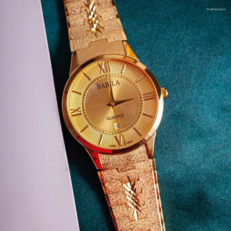 Wristwatches Fade 24K Gold Brass Band Quartz Steel Watch Calendar High Quality Luxury Men Watches Big Dial Cool MililtaryWristwatches
Wristwatches Fade 24K Gold Brass Band Quartz Steel Watch Calendar High Quality Luxury Men Watches Big Dial Cool MililtaryWristwatches