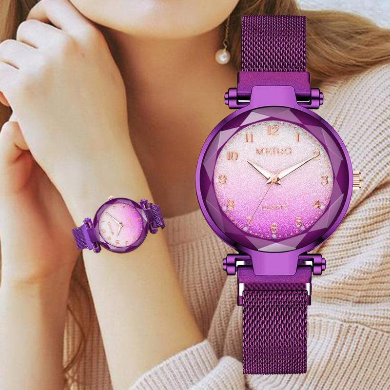 Wristwatches Fashion Women Watch Gradient Color Magnet Ladies Wrist Dress Luxury Rose Gold Female Quartz Clock Drop Ship, Blue
Wristwatches Fashion Women Watch Gradient Color Magnet Ladies Wrist Dress Luxury Rose Gold Female Quartz Clock Drop Ship, Blue