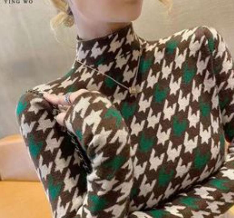 Women's Sweaters Luxury Vintage Print Long Sleeve Turtleneck T Shirt Fop Autumn Winter Chic Basic Tee Shirt puff Dress, 07
Women's Sweaters Luxury Vintage Print Long Sleeve Turtleneck T Shirt Fop Autumn Winter Chic Basic Tee Shirt puff Dress, 07