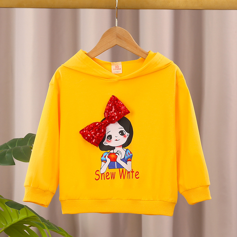Disney Pullover sweater 2022 autumn new girl's Korean pure cotton hooded medium and small child princess versatile long sleeve yellow
Disney Pullover sweater 2022 autumn new girl's Korean pure cotton hooded medium and small child princess versatile long sleeve yellow