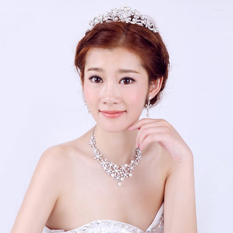 Necklace Earrings Set Crystal Simulated Pearls Tiaras And Crowns Eardrop Jewelry Bridal Bride Wedding Party Decoration, Picture shown
Necklace Earrings Set Crystal Simulated Pearls Tiaras And Crowns Eardrop Jewelry Bridal Bride Wedding Party Decoration, Picture shown
