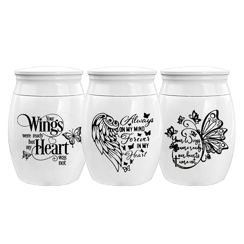 Butterfly Keepsake Cremation Pendant Urn Mini Memorial Urns for Ashes White Small Jar - Your Wings were ready But my heart was not
Butterfly Keepsake Cremation Pendant Urn Mini Memorial Urns for Ashes White Small Jar - Your Wings were ready But my heart was not
