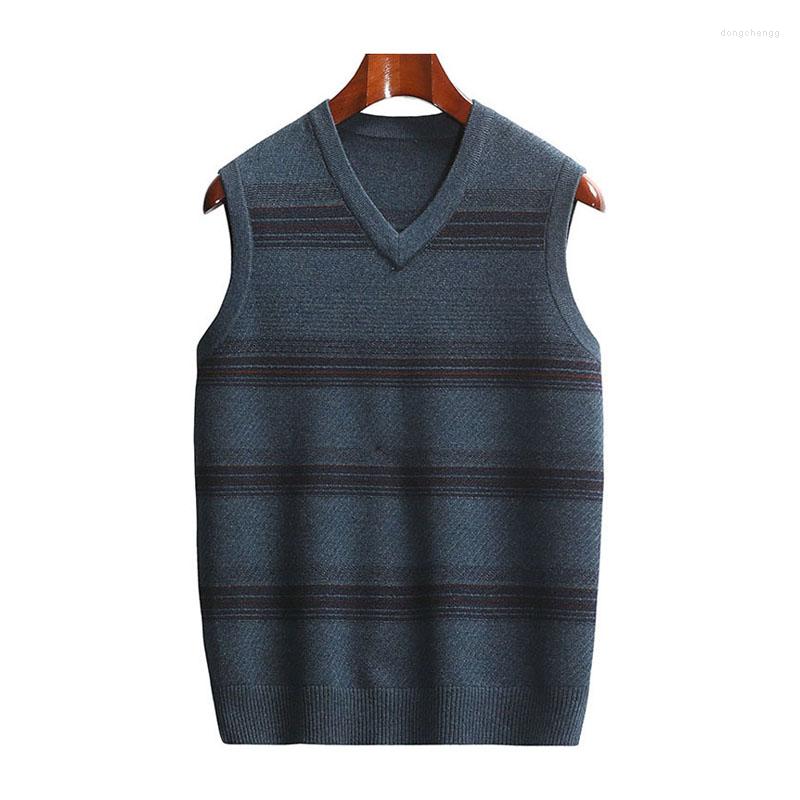 Men's Vests Men Brand Wool Tank Vest Knit Thick Jumper Sleeveless Basic For Autumn Winter Sweater Tops Stripes England Style Blue 005232902
Men's Vests Men Brand Wool Tank Vest Knit Thick Jumper Sleeveless Basic For Autumn Winter Sweater Tops Stripes England Style Blue 005232902