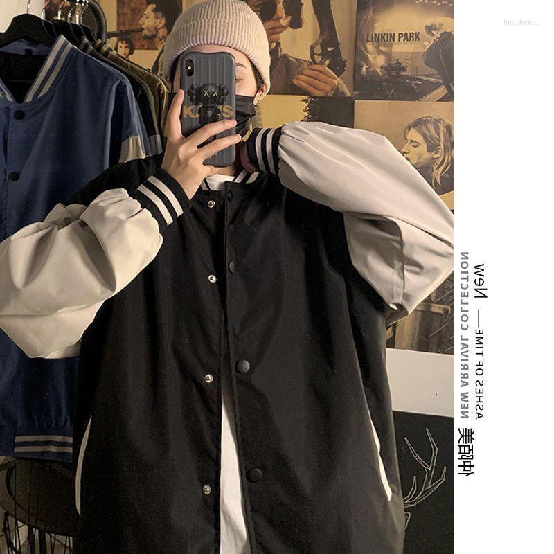 Men's Jackets Men's 2022 Autumn Baseball Uniform Jacket Men Women Simple Vintage Versatile No Print Contrast Stitching Casual Cool, Black beige
Men's Jackets Men's 2022 Autumn Baseball Uniform Jacket Men Women Simple Vintage Versatile No Print Contrast Stitching Casual Cool, Black beige