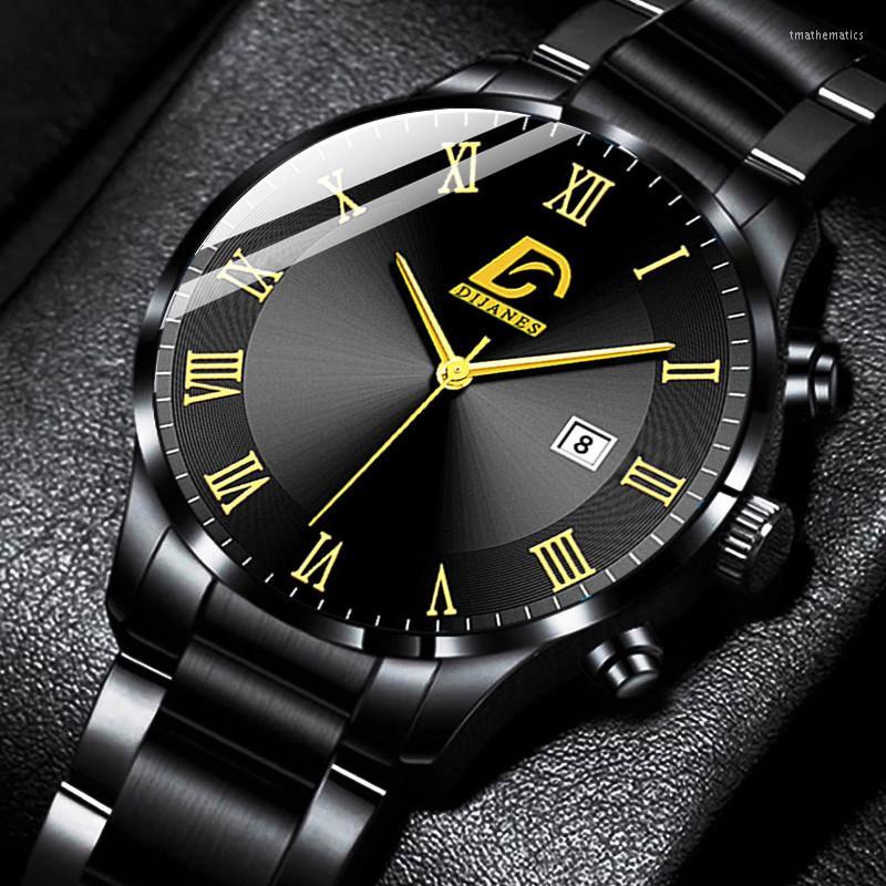 Wristwatches Reloj Hombre Fashion Mens Stainless Steel Watches Luxury Calendar Quartz Wrist Watch Men Business Casual Relogio MasculinoWrist, L gold blue
Wristwatches Reloj Hombre Fashion Mens Stainless Steel Watches Luxury Calendar Quartz Wrist Watch Men Business Casual Relogio MasculinoWrist, L gold blue