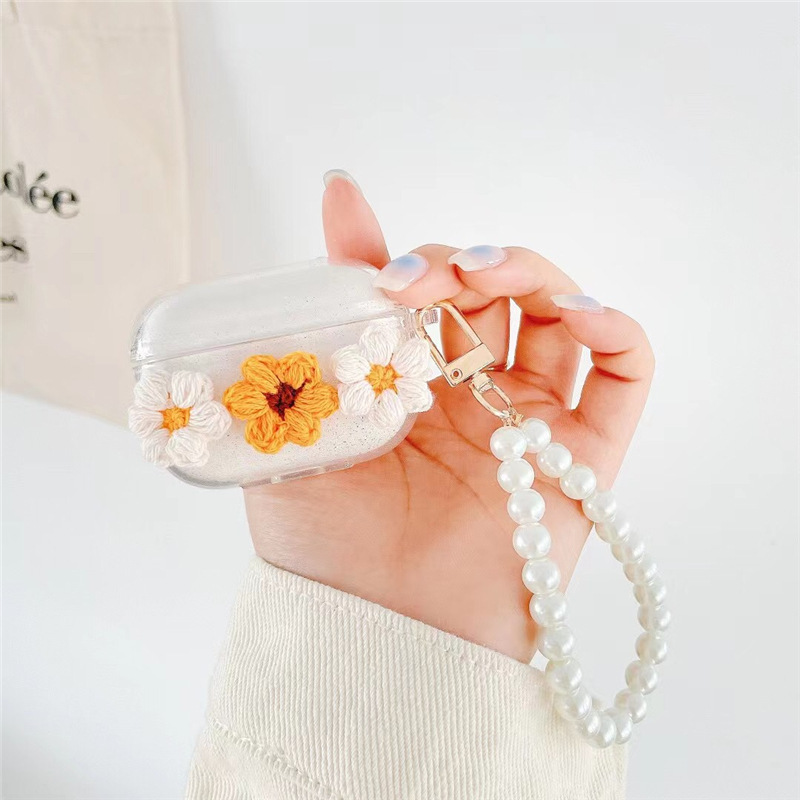 Fundas Glitter Cases For AirPods 1 2 3 Pro Cute Clear Korean Plush Flower Pearl Bracelet Headphone Case Silicone Earphone Cover for Airpod Accessories, For airpods pro
Fundas Glitter Cases For AirPods 1 2 3 Pro Cute Clear Korean Plush Flower Pearl Bracelet Headphone Case Silicone Earphone Cover for Airpod Accessories, For airpods pro