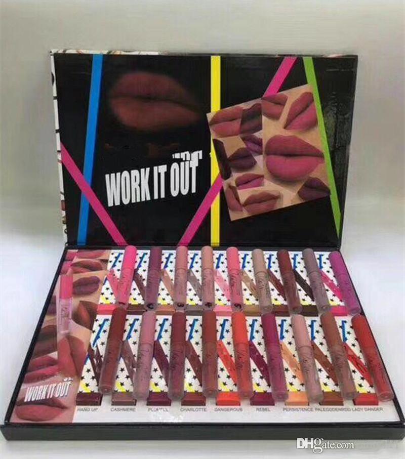 new Lip Gloss Work it Out matte lipstick collection set 18 color English names lipsticks 18pcs/set Makeup set, Mixed color
new Lip Gloss Work it Out matte lipstick collection set 18 color English names lipsticks 18pcs/set Makeup set, Mixed color