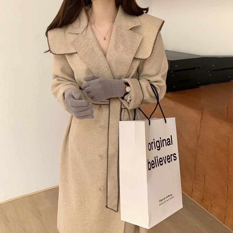 Women's Wool Women's & Blends Women Coat Winter Style Temperament Lapel Double-sided Woolen Lace Up Waist Closing Warm, Black
Women's Wool Women's & Blends Women Coat Winter Style Temperament Lapel Double-sided Woolen Lace Up Waist Closing Warm, Black