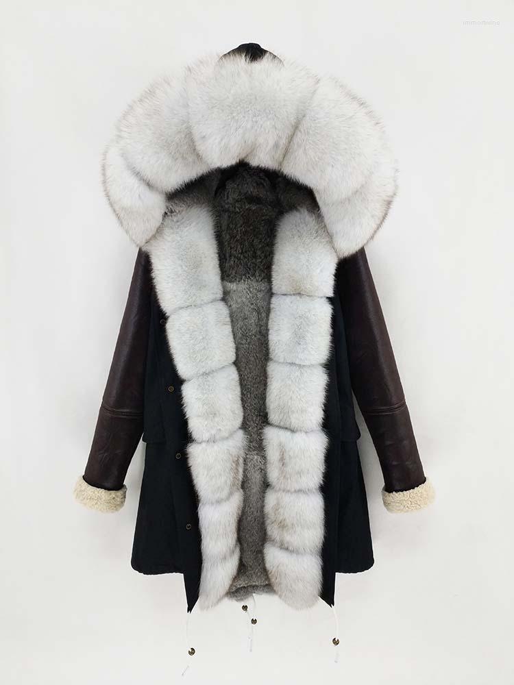 Women' Fur OFTBUY 2022 Long Parka Real Coat Winter Jacket Women Natural Collar Hood PU Leather Sleeve Lliner Outerwear, Gold
Women' Fur OFTBUY 2022 Long Parka Real Coat Winter Jacket Women Natural Collar Hood PU Leather Sleeve Lliner Outerwear, Gold
