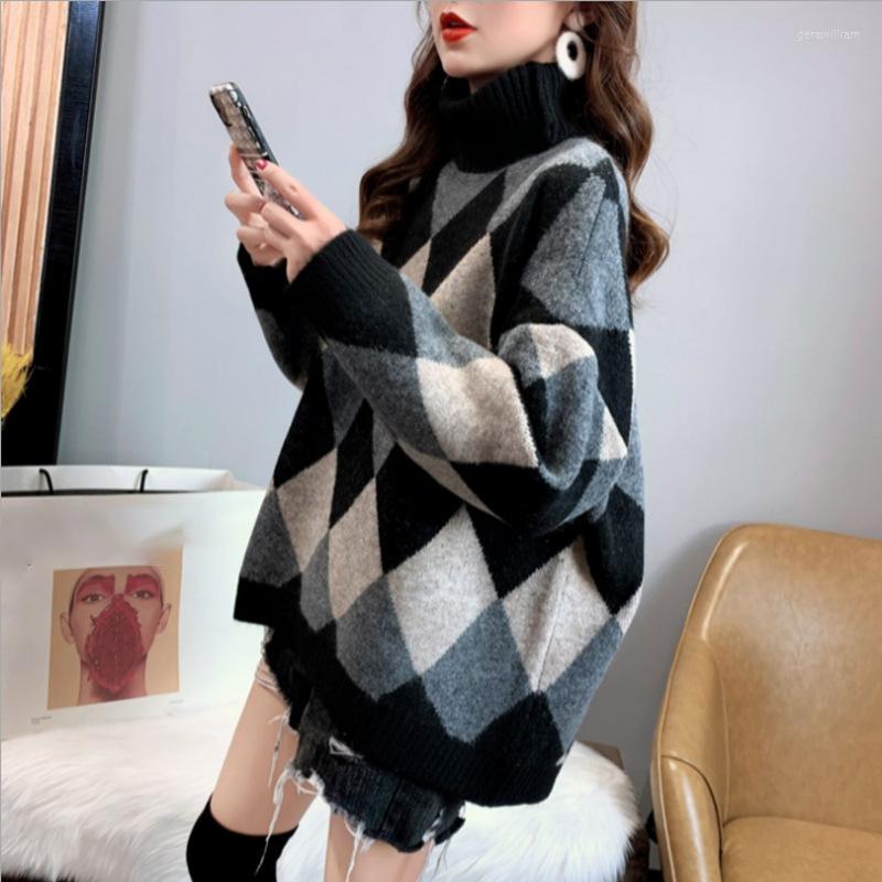 Women's Sweaters Women's Turtleneck Sweater Winter Thicken Oversize Jumper Top Female Roll Collar Geometric Pattern Casual Pullover Coat, Khaki
Women's Sweaters Women's Turtleneck Sweater Winter Thicken Oversize Jumper Top Female Roll Collar Geometric Pattern Casual Pullover Coat, Khaki