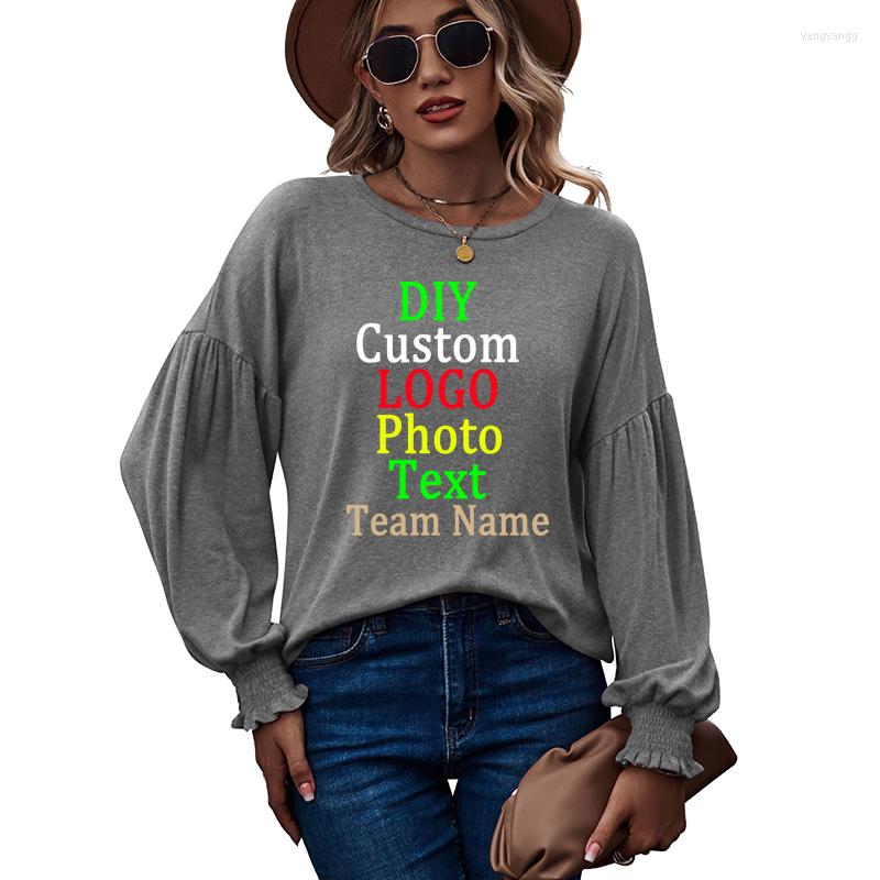 Women' T Shirts Custom LOGO Autumn And Winter Round Neck Pleated Lantern Sleeve Ladies Long T-Shirt, Black
Women' T Shirts Custom LOGO Autumn And Winter Round Neck Pleated Lantern Sleeve Ladies Long T-Shirt, Black