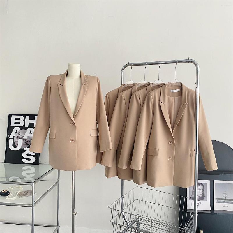 Women' Suits Women' Chic Long Sleeve Solid Color Blazer Jacket Spring Autumn Elegant Loose Suit Outwear Lady Single Breasted Top, Khaki
Women' Suits Women' Chic Long Sleeve Solid Color Blazer Jacket Spring Autumn Elegant Loose Suit Outwear Lady Single Breasted Top, Khaki