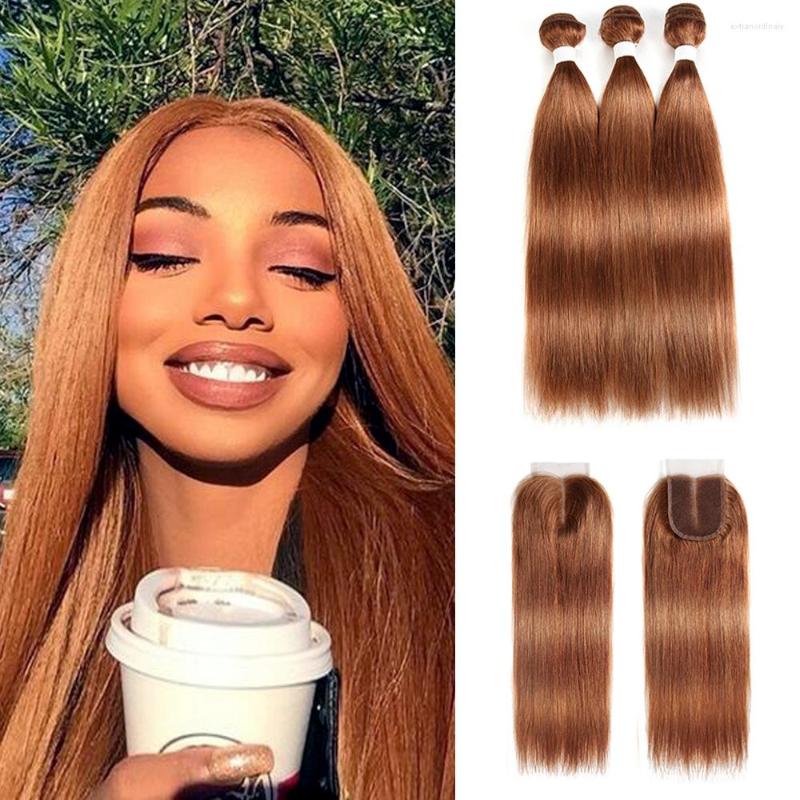 Human Hair Bulks Brazilian Straight Bundles With Closure SOKU 3/4PCS Brown Weave Non-Remy
Human Hair Bulks Brazilian Straight Bundles With Closure SOKU 3/4PCS Brown Weave Non-Remy