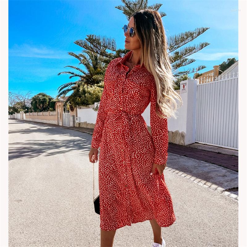 Casual Dresses FENGQIYUNHAI Women Fashion With Belt Printed Midi Dress Vintage Long Sleeve Button-up Female Vestidos Mujer, Black
Casual Dresses FENGQIYUNHAI Women Fashion With Belt Printed Midi Dress Vintage Long Sleeve Button-up Female Vestidos Mujer, Black