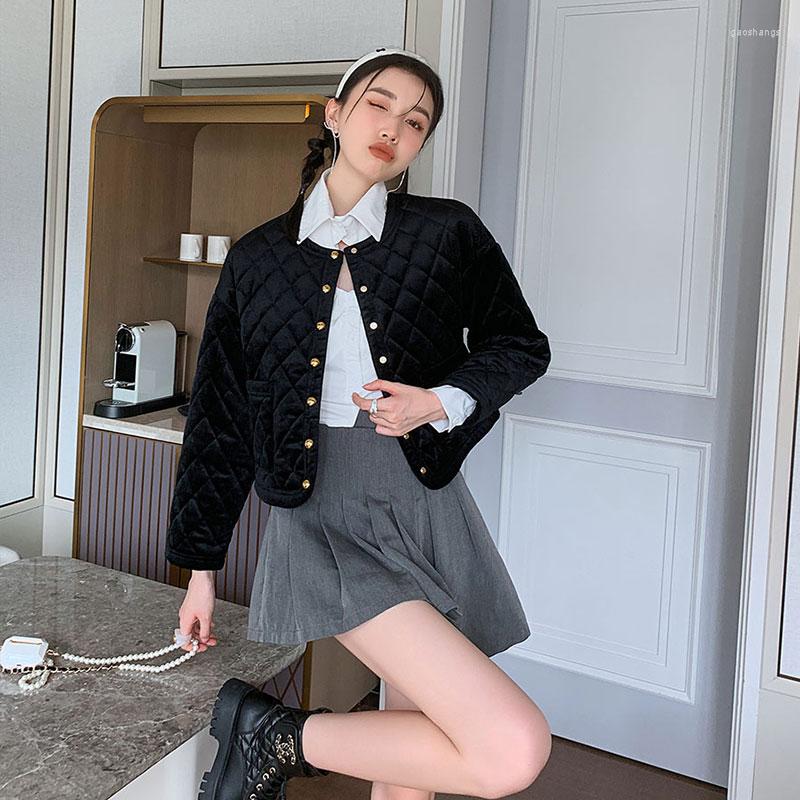 Women' Trench Coats Autumn Winter Clothes Women Vintage Elegant Loose Casual Black Cotton Padded Jacket Female Velvet Short Coat Parkas 
Women' Trench Coats Autumn Winter Clothes Women Vintage Elegant Loose Casual Black Cotton Padded Jacket Female Velvet Short Coat Parkas
