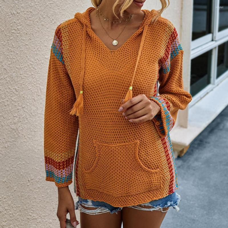 Women' Sweaters Knit Sweater Hooded Women Fashion Autumn Long Sleeve Stripes Patchwork Hoodie Pocket With 2022, Grey
Women' Sweaters Knit Sweater Hooded Women Fashion Autumn Long Sleeve Stripes Patchwork Hoodie Pocket With 2022, Grey