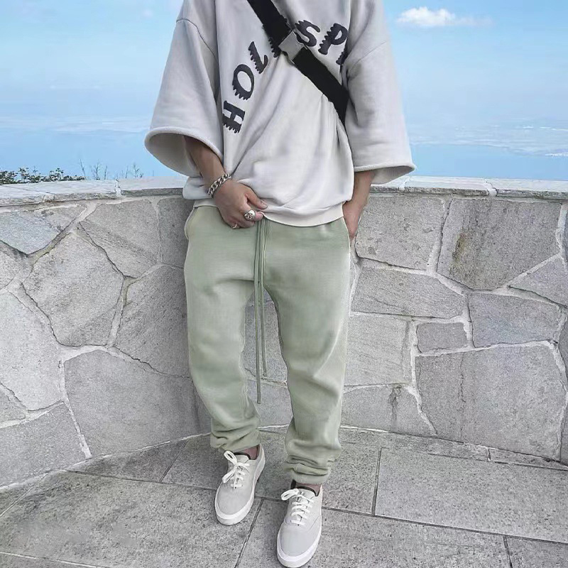 Mens Pants White Flocking Lettering Sweatpants Casual Long Fleeced Sweat Pants Joggers Trousers Men Women Hip Hop Streetwear MG220332