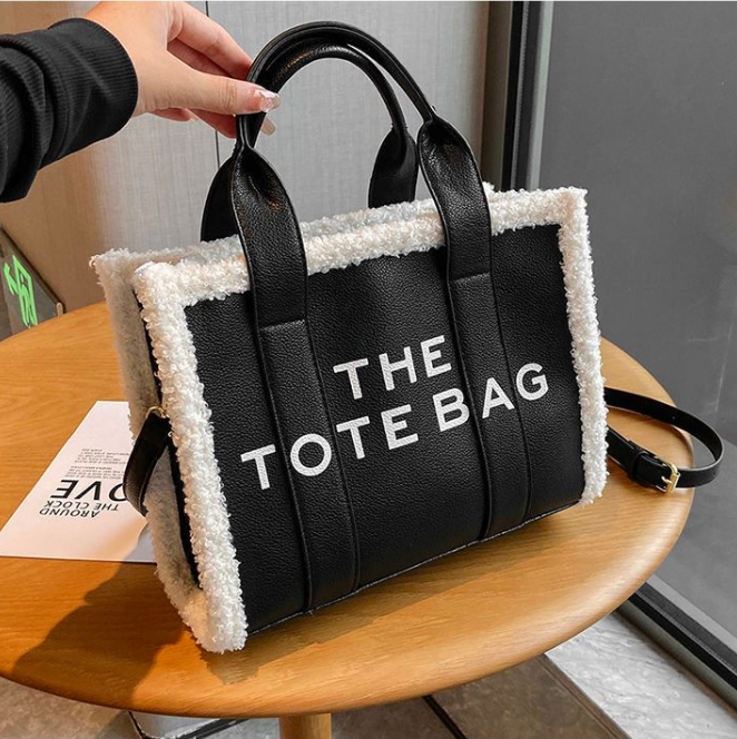 PU Leather Marc Fashion Handbags Bag with Logo Large Capacity Shoulder for Women wallets Letter Printed Tote Bag Multi Colors Totes Purse, Black
PU Leather Marc Fashion Handbags Bag with Logo Large Capacity Shoulder for Women wallets Letter Printed Tote Bag Multi Colors Totes Purse, Black