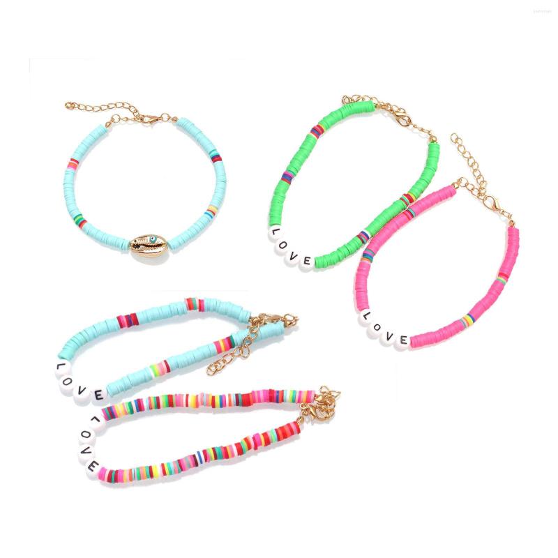 Anklets 1 Piece Bohemia Summer Colorful Clay With Letters"LOVE" Ankle For Women Boho Ocean Barefoot Beach On Leg Bracelet Female
Anklets 1 Piece Bohemia Summer Colorful Clay With Letters"LOVE" Ankle For Women Boho Ocean Barefoot Beach On Leg Bracelet Female