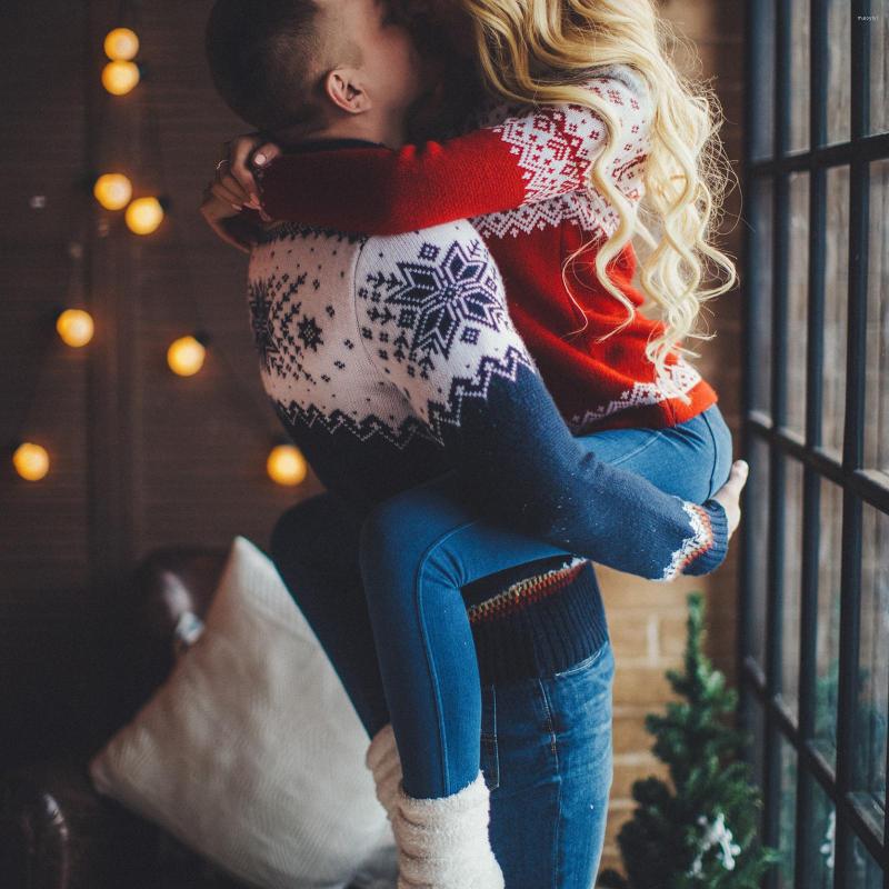 Women' Sweaters Christmas Couples Sweater Men Women Elk Snowflake High Collar Knitted Autumn Winter Jumpers Unisex Long Sleeve Knitwear, Blue
Women' Sweaters Christmas Couples Sweater Men Women Elk Snowflake High Collar Knitted Autumn Winter Jumpers Unisex Long Sleeve Knitwear, Blue