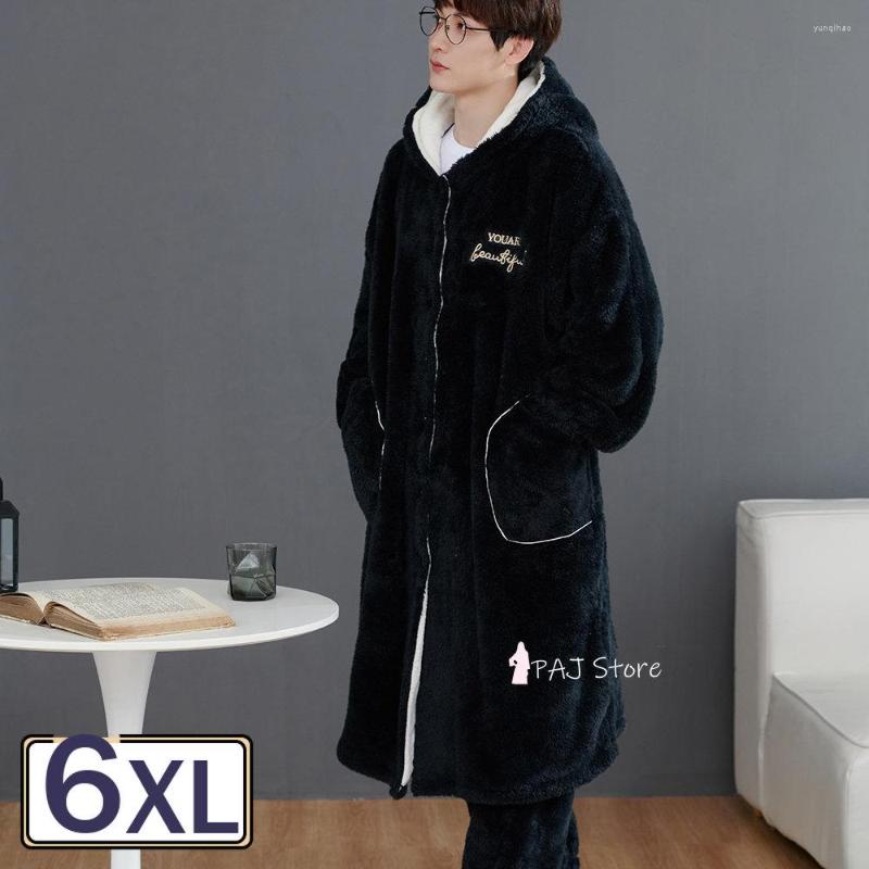 Men's Sleepwear Winter Men's Nightgown Long Sleeve Robe 6XL Oversized Thick Warm Flannel Kimono Bathrobe Set Coral Home Clothes, 3801grey
Men's Sleepwear Winter Men's Nightgown Long Sleeve Robe 6XL Oversized Thick Warm Flannel Kimono Bathrobe Set Coral Home Clothes, 3801grey