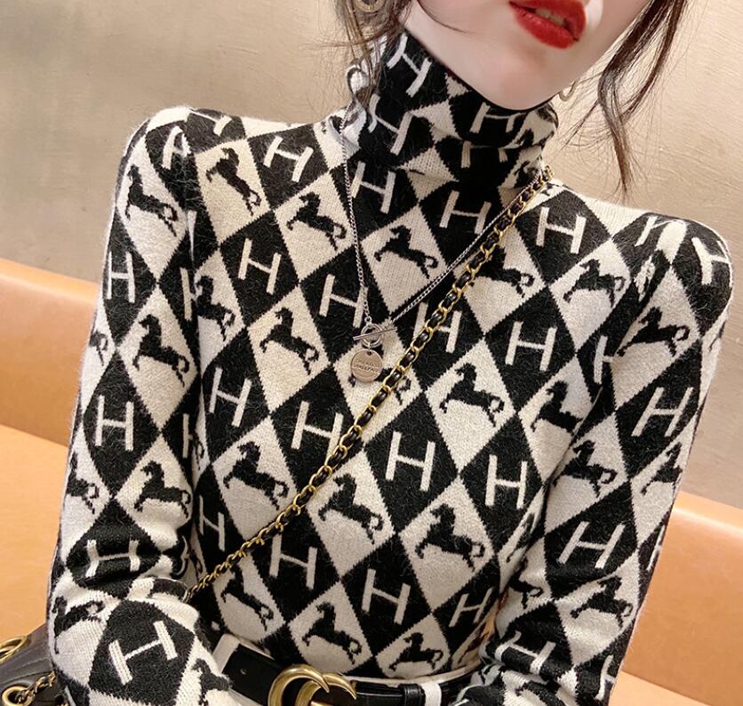 Women's Sweaters Korean Fashion Printed Turtleneck Long Sleeve T Shirt for Casual Spring Autumn Feminine Clothes, 14
Women's Sweaters Korean Fashion Printed Turtleneck Long Sleeve T Shirt for Casual Spring Autumn Feminine Clothes, 14