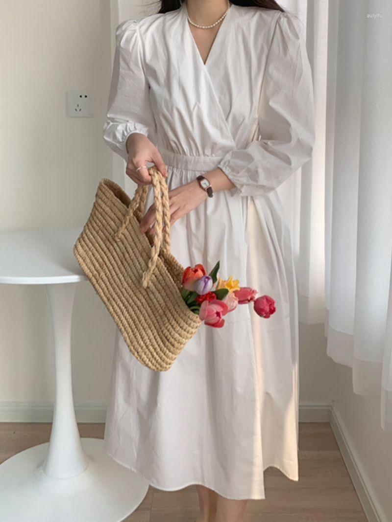 Casual Dresses HziriP High Waist Solid Women Long Dress V-Neck Lace-Up Fashion Sweet 2022 Spring Elegant Chic Slim Office Wear Mujer Lady, White
Casual Dresses HziriP High Waist Solid Women Long Dress V-Neck Lace-Up Fashion Sweet 2022 Spring Elegant Chic Slim Office Wear Mujer Lady, White