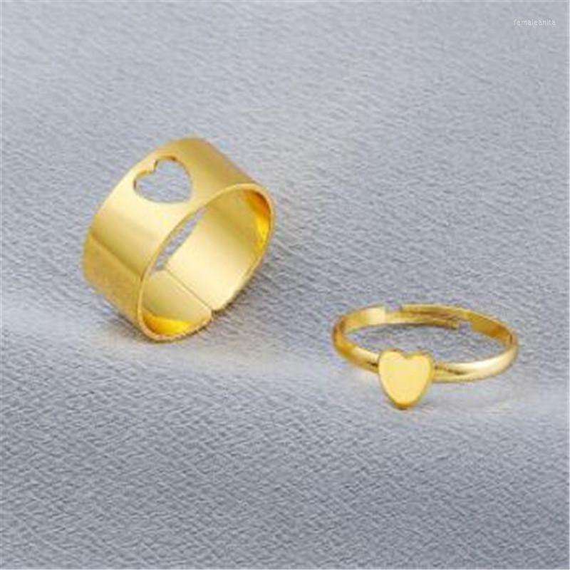 Wedding Rings Creative Couple Heart 2 Pieces Set Friendship Engagement Open Ring Fashion Jewelry Gifts
Wedding Rings Creative Couple Heart 2 Pieces Set Friendship Engagement Open Ring Fashion Jewelry Gifts