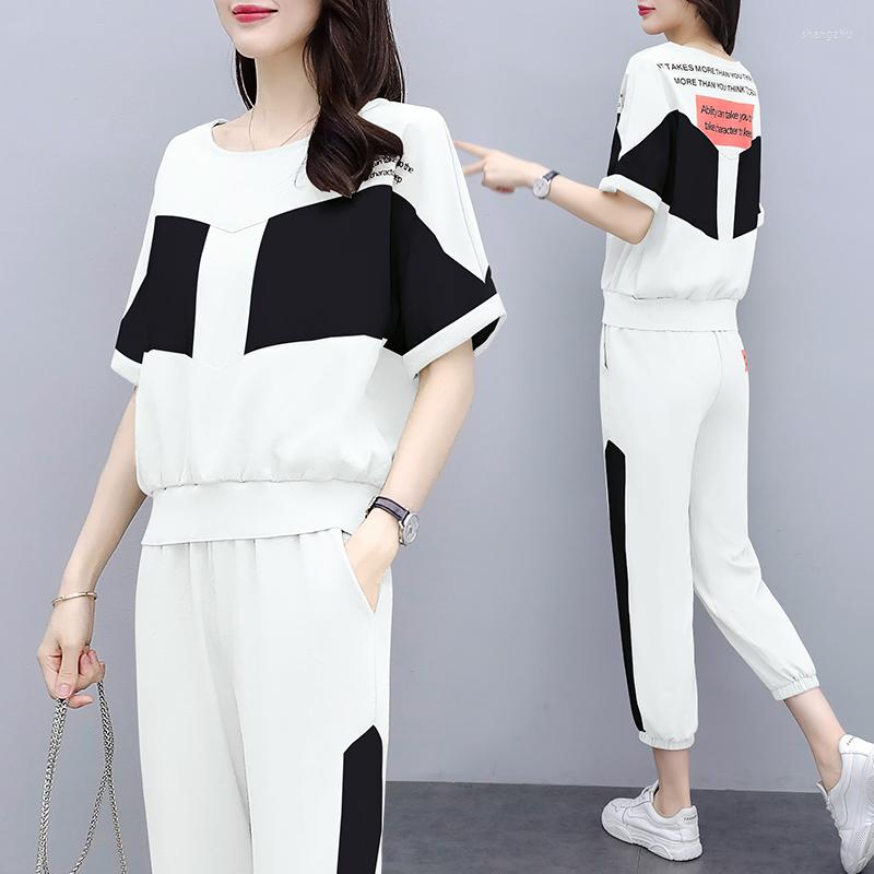Women's Two Piece Pants Fashion Tracksuits Suit Women Summer Leisure Two-piece Loose Ensemble Femme Survetement Costumes For, Black
Women's Two Piece Pants Fashion Tracksuits Suit Women Summer Leisure Two-piece Loose Ensemble Femme Survetement Costumes For, Black