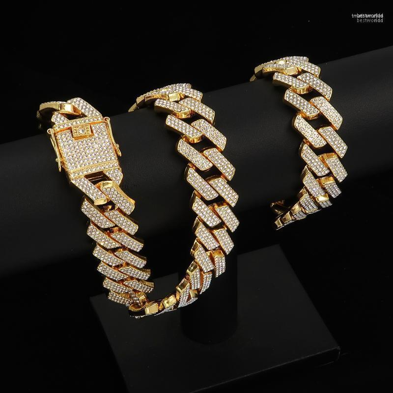 Chains Men Hip Hop Neckalce Bracelet Cuban Link Iced Out Chain Full Diamond Gold Silver Domineering Fashion Jewelry For Heavy Gift
Chains Men Hip Hop Neckalce Bracelet Cuban Link Iced Out Chain Full Diamond Gold Silver Domineering Fashion Jewelry For Heavy Gift
