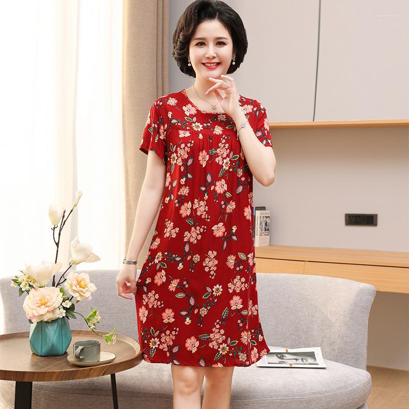 Women's Sleepwear Fdfklak Summer Nightgown For Middle-Aged Soft Viscose Short Sleeve Loose Loungewear Floral Print Women's Night Gown, Print 12
Women's Sleepwear Fdfklak Summer Nightgown For Middle-Aged Soft Viscose Short Sleeve Loose Loungewear Floral Print Women's Night Gown, Print 12