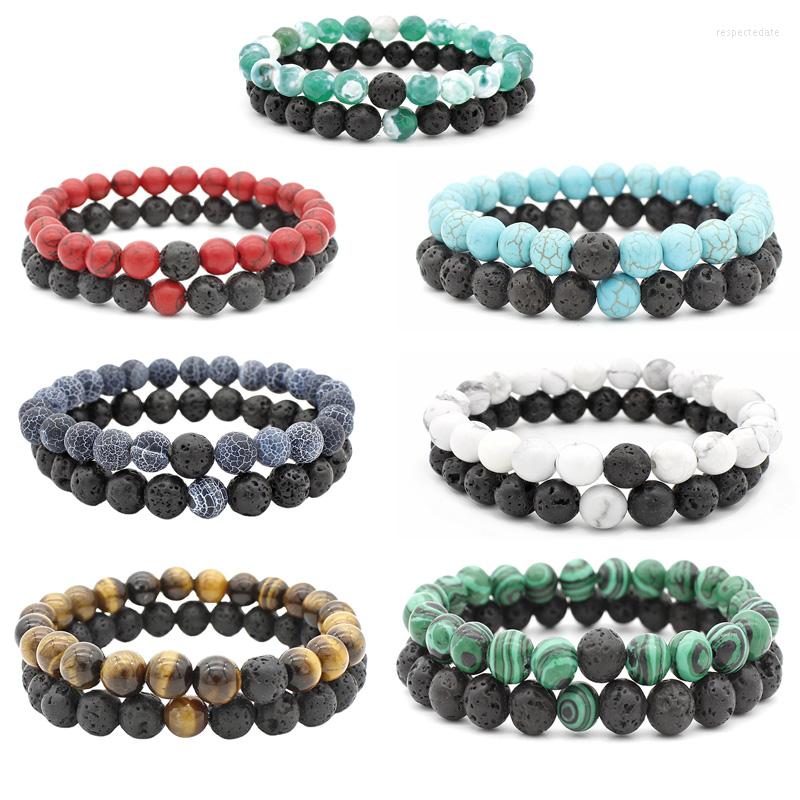Strand Selling Couple Handmade Elasticity 8MM Agate Tiger Eye Volcanic Natural Stone Beads Bracelet
Strand Selling Couple Handmade Elasticity 8MM Agate Tiger Eye Volcanic Natural Stone Beads Bracelet