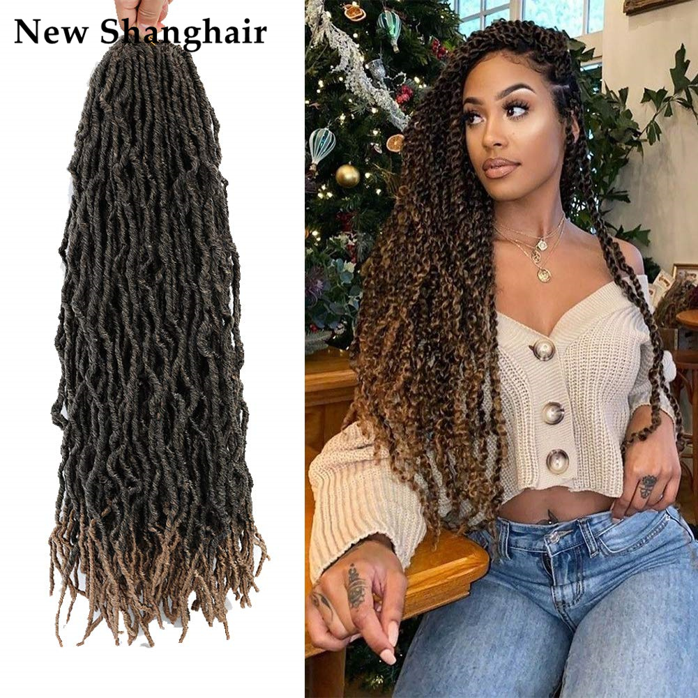 Faux Locs Crochet Hair for Black Women 18 24 Inch Natural Upgrade Pre Looped Goddess Hair Nu Soft Synthetic Hair Braiding Extensions BS25, T1b-30
Faux Locs Crochet Hair for Black Women 18 24 Inch Natural Upgrade Pre Looped Goddess Hair Nu Soft Synthetic Hair Braiding Extensions BS25, T1b-30