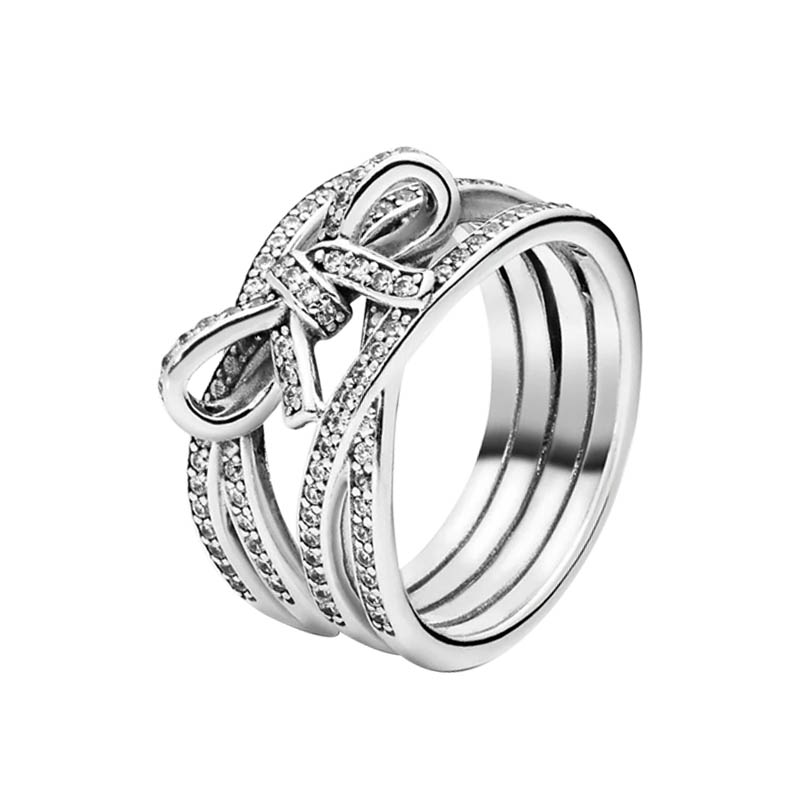 Sparkling Ribbon and Bow RING Authentic Sterling Silver Women Girls Wedding Gift Jewelry with Original Box for Pandora CZ diamond Engagement Rings
Sparkling Ribbon and Bow RING Authentic Sterling Silver Women Girls Wedding Gift Jewelry with Original Box for Pandora CZ diamond Engagement Rings