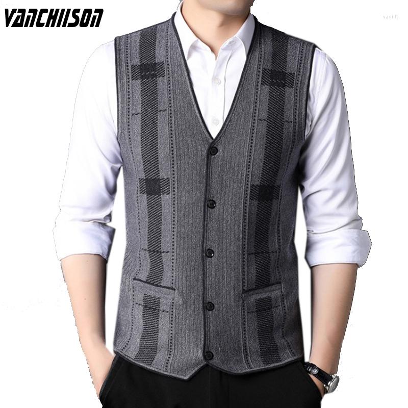 Men's Vests Men Suit Vest Knit Sleeveless Buttons Down V Neck Basic For Autumn Winter Retro Vintage Office 0022209
Men's Vests Men Suit Vest Knit Sleeveless Buttons Down V Neck Basic For Autumn Winter Retro Vintage Office 0022209