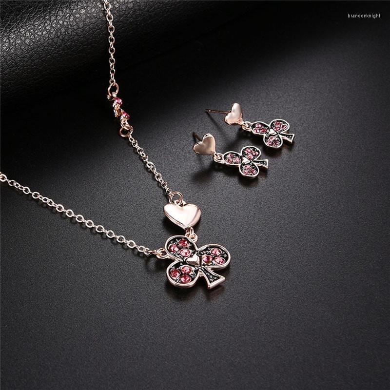 Necklace Earrings Set Jewelry Women Plum Blossom Poker Pendant Pink Sparkling Pendants Necklaces Earring Decorations, Picture shown
Necklace Earrings Set Jewelry Women Plum Blossom Poker Pendant Pink Sparkling Pendants Necklaces Earring Decorations, Picture shown