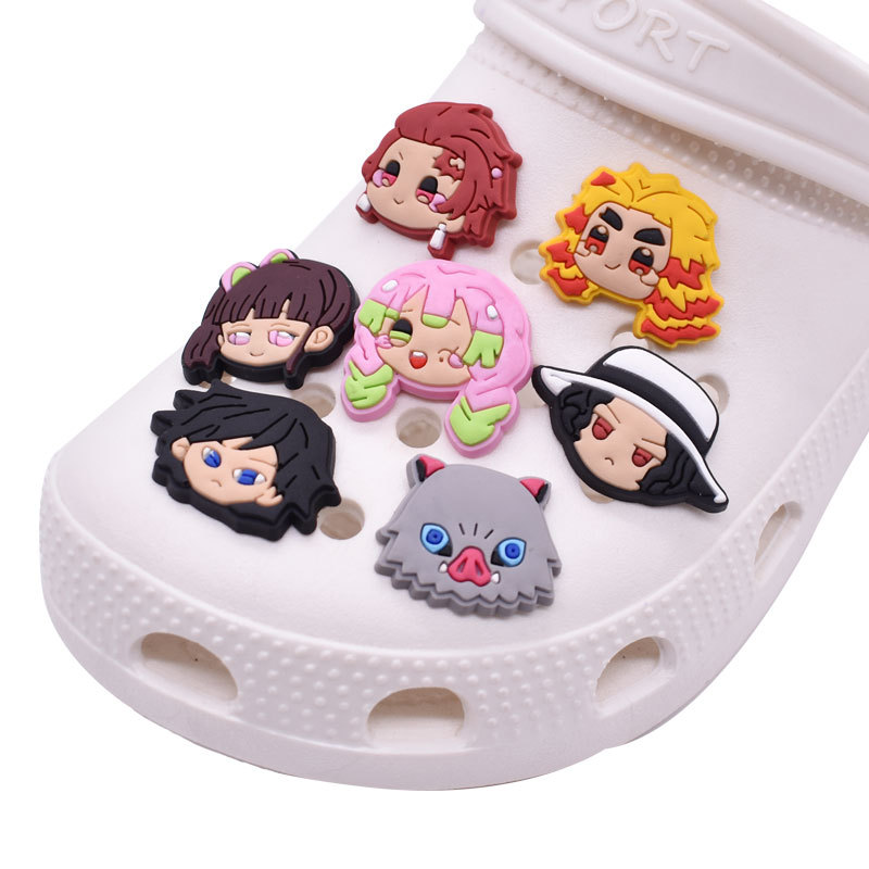 Anime charms wholesale Demon Slayer cartoon croc charms shoe accessories pvc decoration buckle soft rubber clog charms fast ship, Equally mixed colors
Anime charms wholesale Demon Slayer cartoon croc charms shoe accessories pvc decoration buckle soft rubber clog charms fast ship, Equally mixed colors