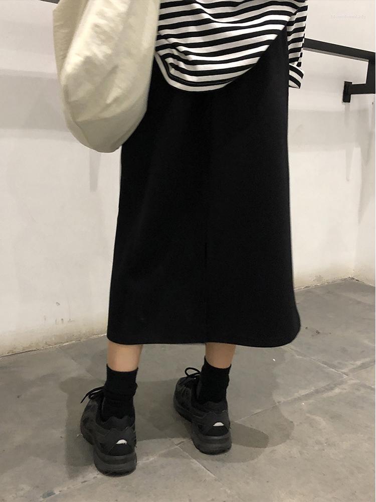 Skirts Women Autumn Winter A-line High Waist Solid Color Simplicity Skirt Loose Straight Cylinder Split Hem Classic Basic Midi, Black
Skirts Women Autumn Winter A-line High Waist Solid Color Simplicity Skirt Loose Straight Cylinder Split Hem Classic Basic Midi, Black