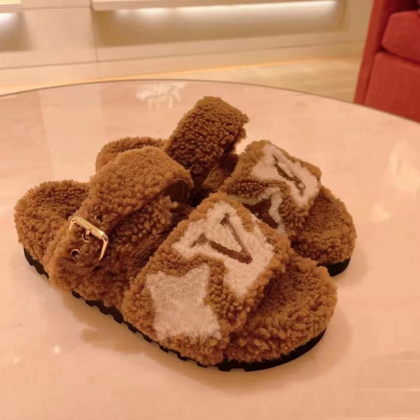 aseo Flat Slippers Shearling warm Slipper Comfort women shoes Embossed Fur wool plush Womens Slides With Box nylon winter Slide Sandals luxury Indoor fluzzy slide4
aseo Flat Slippers Shearling warm Slipper Comfort women shoes Embossed Fur wool plush Womens Slides With Box nylon winter Slide Sandals luxury Indoor fluzzy slide4