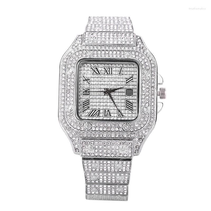Wristwatches Iced Out Men Watch Square Diamondd Black Numbers Quartz Luxury Hip Hop Wrist Watches Roman Clock Relogio MasculinoWristwatches, Gold
Wristwatches Iced Out Men Watch Square Diamondd Black Numbers Quartz Luxury Hip Hop Wrist Watches Roman Clock Relogio MasculinoWristwatches, Gold