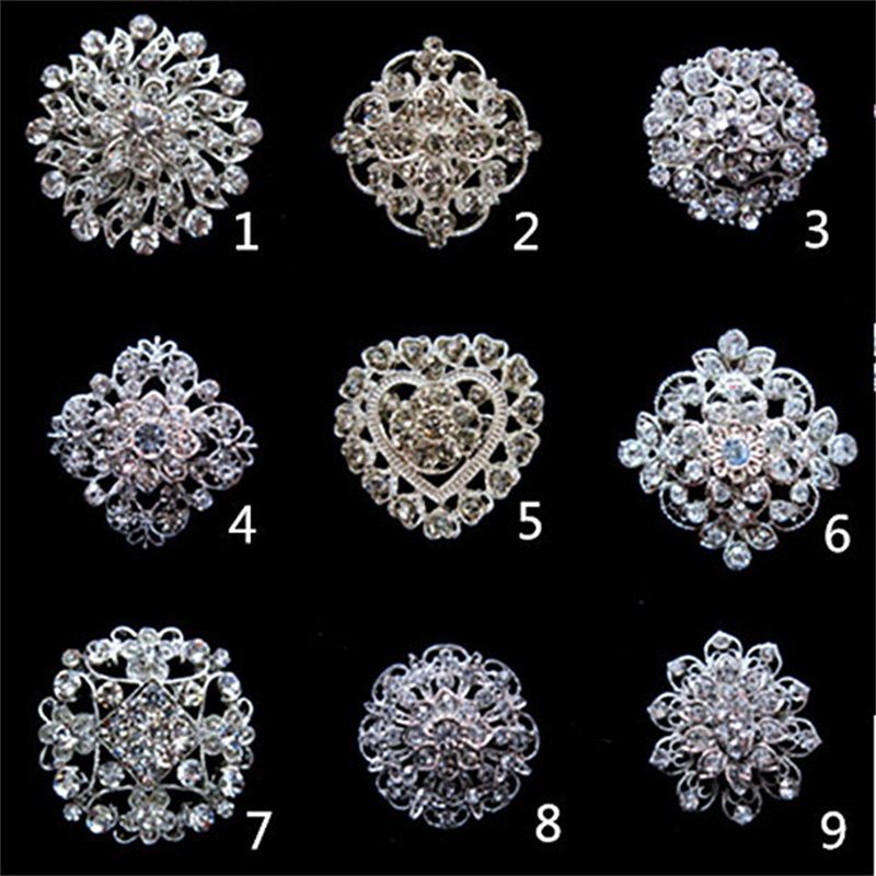 Plated Silver Tone Clear Rhinestone Crystal Brooch Flower Girls' Corsage Fashion Wedding Bridal Bouquet Pins Brooches
Plated Silver Tone Clear Rhinestone Crystal Brooch Flower Girls' Corsage Fashion Wedding Bridal Bouquet Pins Brooches