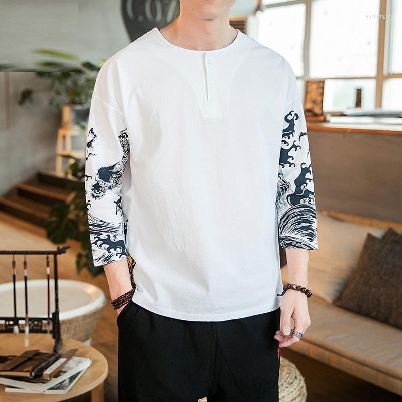 Ethnic Clothing Chinese Style Linen T Shirt Men Tshirt T-Shirt Harajuku Funny Shirts 3/4 Sleeve Clothes 2022 Summer Top 5Xl KK3416
Ethnic Clothing Chinese Style Linen T Shirt Men Tshirt T-Shirt Harajuku Funny Shirts 3/4 Sleeve Clothes 2022 Summer Top 5Xl KK3416