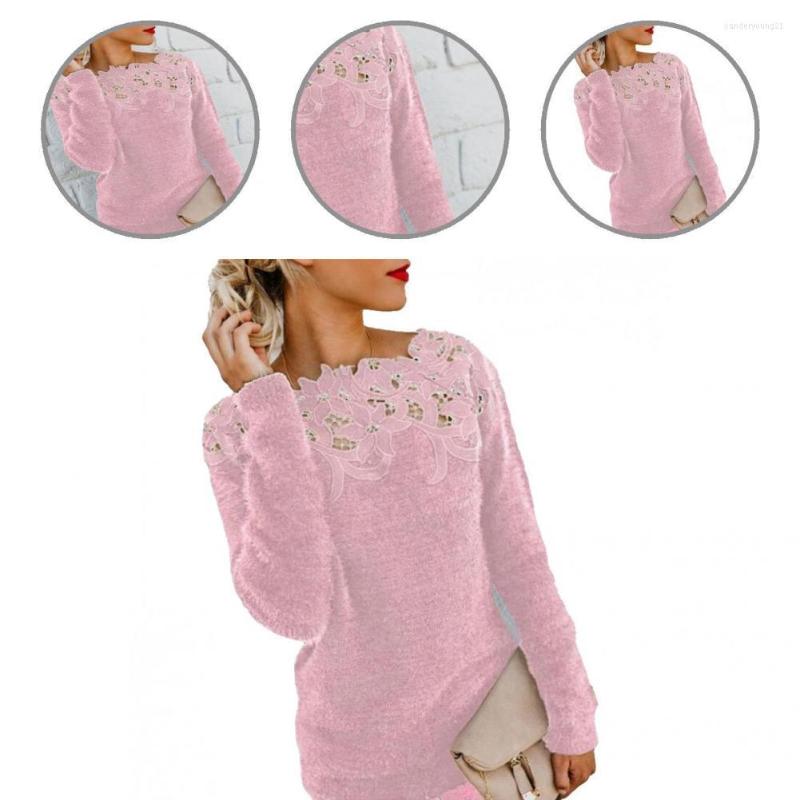 Women' Sweaters Autumn Winter Stylish Thick Pure Color Sweater Elegant Lace For Office, Pink
Women' Sweaters Autumn Winter Stylish Thick Pure Color Sweater Elegant Lace For Office, Pink