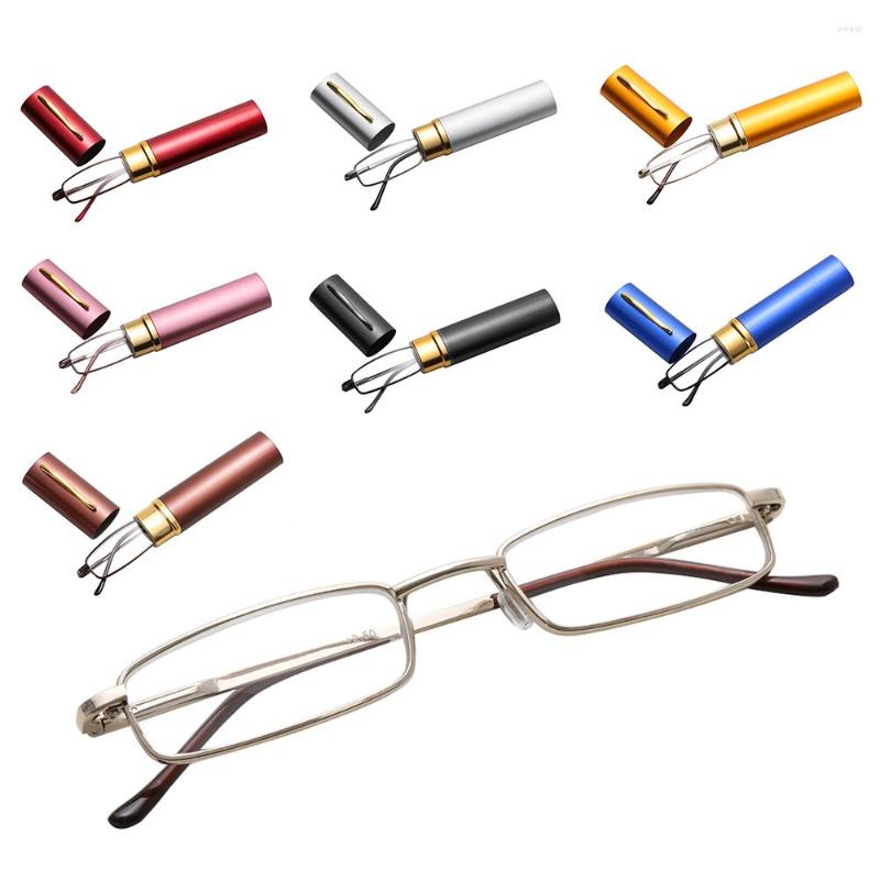 Sunglasses Unisex Reading Glasses With Pen Tube Case Portable Presbyopic Frame Spring Hinge Eyeglasses 1.00- 4.00
Sunglasses Unisex Reading Glasses With Pen Tube Case Portable Presbyopic Frame Spring Hinge Eyeglasses 1.00- 4.00