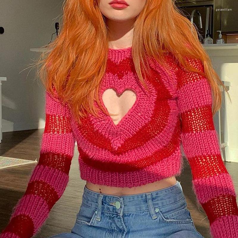 Women' Sweaters Y2k Sweater Korean Fashion Contrasting Color Love Hollow Top Slim Short Cropped Navel 2022 Year Women' Clothing, Red
Women' Sweaters Y2k Sweater Korean Fashion Contrasting Color Love Hollow Top Slim Short Cropped Navel 2022 Year Women' Clothing, Red