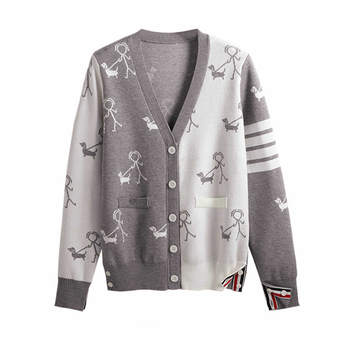 New Women' Sweaters Brand Tb Fashion Thom Stickman Jacquard 4 Bar Funmix Sweaters Girls Striped Clothing Casual Ins Style, Dark grey
New Women' Sweaters Brand Tb Fashion Thom Stickman Jacquard 4 Bar Funmix Sweaters Girls Striped Clothing Casual Ins Style, Dark grey